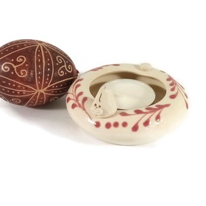 mécses és tojástartó nyuszival - otthon & életmód - dekoráció - asztal és polc dekoráció - asztaldísz - Meska.hu