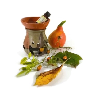 Párologtató, illóolaj aromalámpa őszi díszben, Otthon & Életmód, Gyertya, illat, aroma, Aromalámpa, Kerámia, MESKA