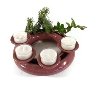 adventi koszorú, Otthon & Életmód, Dekoráció, Asztal és polc dekoráció, Asztaldísz, Kerámia, MESKA