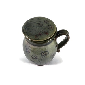Szűrős teásbögre, oliva rózsaliget - otthon & életmód - konyhafelszerelés, tálalás - tálalás - bögre & csésze - Meska.hu