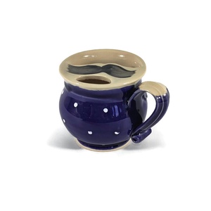 Bajuszvédős kávés bögre sötétkék - Meska.hu