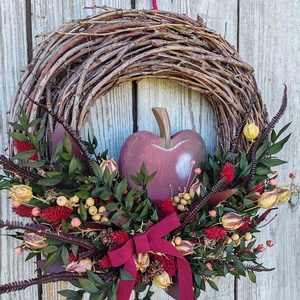 Almás szárazvirágos ajtódísz  - otthon & életmód - dekoráció - ajtó- és ablak dekoráció - ajtódísz & kopogtató - Meska.hu Almás szárazvirágos ajtódísz  - otthon & életmód - dekoráció - ajtó- és ablak dekoráció - ajtódísz & kopogtató - Meska.hu