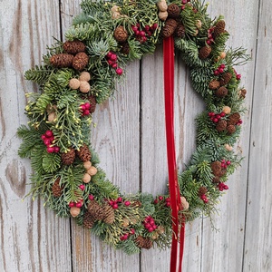 Karácsonyi ajtókopogtató - karácsony - adventi díszek - adventi ajtódísz - Meska.hu