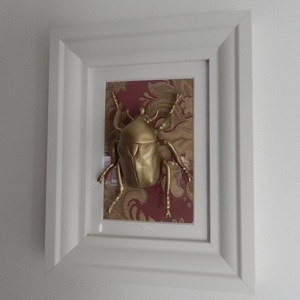 Rovaros dekoráció fali/asztali kép (Rózsabogár) 20x25x2,5 cm - otthon & életmód - dekoráció - kép & falikép - 3d képek - Meska.hu
