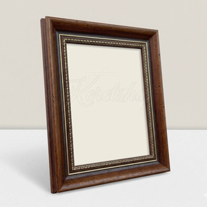 Múltidéző barna-3.7 cm széles díszített barna képkeret, antikolt mintával, Otthon & Életmód, Dekoráció, Kép & Falikép, Képkeret, , MESKA