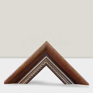 Múltidéző barna-3.7 cm széles díszített barna képkeret, antikolt mintával - otthon & életmód - dekoráció - kép & falikép - képkeret - Meska.hu