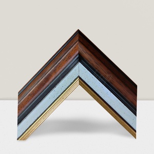 Klasszikus barna fa képkeret � arany díszcsíkkal és fehér betéttel - otthon & életmód - dekoráció - kép & falikép - képkeret - Meska.hu