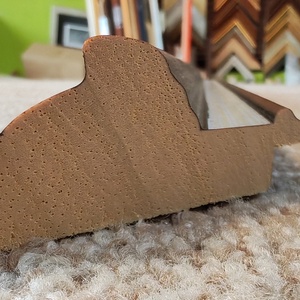 Klasszikus barna fa képkeret � arany díszcsíkkal és fehér betéttel - otthon & életmód - dekoráció - kép & falikép - képkeret - Meska.hu