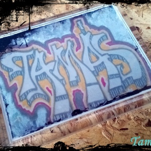 Neves graffitis hűtőmágnes-Tamás, Otthon & Életmód, Konyhafelszerelés, tálalás, Konyhai dekoráció, Hűtőmágnes, Festészet, Fotó, grafika, rajz, illusztráció, MESKA