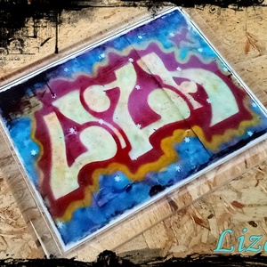 Neves graffitis hűtőmágnes-Liza, Otthon & Életmód, Konyhafelszerelés, tálalás, Konyhai dekoráció, Hűtőmágnes, Festészet, Fotó, grafika, rajz, illusztráció, MESKA