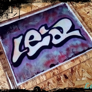 Neves graffitis hűtőmágnes-Lea, Otthon & Életmód, Konyhafelszerelés, tálalás, Konyhai dekoráció, Hűtőmágnes, Festészet, Fotó, grafika, rajz, illusztráció, MESKA