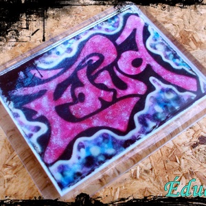 Neves graffitis hűtőmágnes-Édua, Otthon & Életmód, Konyhafelszerelés, tálalás, Konyhai dekoráció, Hűtőmágnes, Festészet, Fotó, grafika, rajz, illusztráció, MESKA