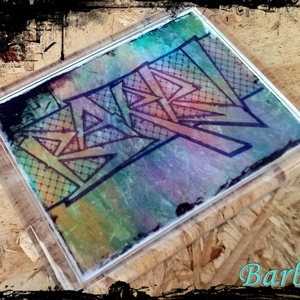 Neves graffitis hűtőmágnes-Barbi, Otthon & Életmód, Konyhafelszerelés, tálalás, Konyhai dekoráció, Hűtőmágnes, Festészet, Fotó, grafika, rajz, illusztráció, MESKA