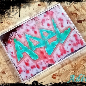 Neves graffitis hűtőmágnes-Adél - Meska.hu