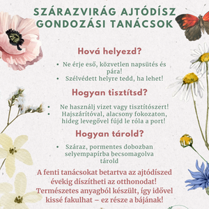 Színes ősz szárazvirágos ajtókopogtató - otthon & életmód - dekoráció - ajtó- és ablak dekoráció - ajtódísz & kopogtató - Meska.hu