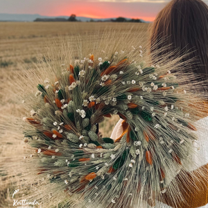 Őszi fuvallat szárazvirágos ajtókopogtató - Meska.hu