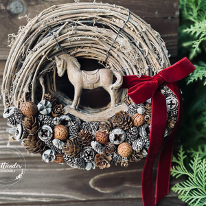 Rusztikus ünnepi ajtódísz - otthon & életmód - dekoráció - ajtó- és ablak dekoráció - ajtódísz & kopogtató - Meska.hu