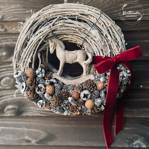 Rusztikus ünnepi ajtódísz - Meska.hu