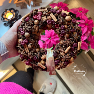 Mézeskalács fűszer ajtódísz, Otthon & Életmód, Dekoráció, Ajtó- és ablak dekoráció, Ajtódísz & Kopogtató, Festett tárgyak, Virágkötés, MESKA