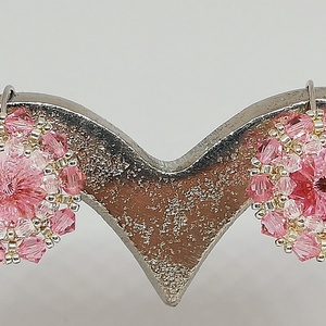 Swarovski kristályos, francia biztonsági alapra készült fülbevaló  - ékszer - fülbevaló - lógós kerek fülbevaló - Meska.hu