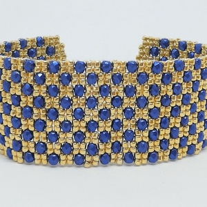 Lapis lazulit - arany fűzött készlet  - ékszer - ékszerszett - Meska.hu Lapis lazulit - arany fűzött készlet  - ékszer - ékszerszett - Meska.hu