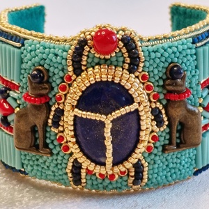 Egyiptomi stílusú karperec - ékszer - karkötő - karperec - Meska.hu