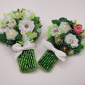Virágcsokor bross - ékszer - kitűző és bross - Meska.hu