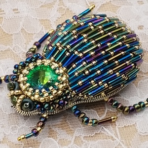 Skarabeusz bross Tutorial, gyöngy hímzési leírás  - diy (csináld magad) - fűzésminták - Meska.hu