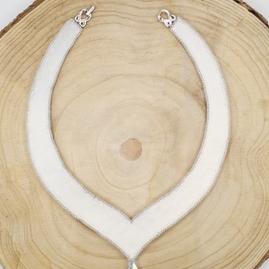 Hímzett menyasszonyi nyakék  - ékszer - nyaklánc - statement nyaklánc - Meska.hu