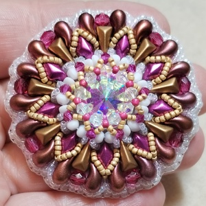 Dália bross  - ékszer - kitűző és bross - Meska.hu