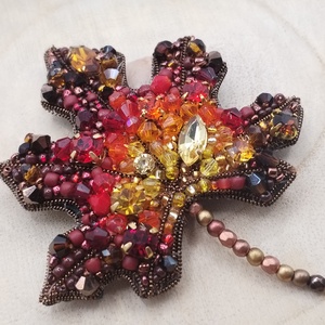 Őszi levél bross - ékszer - kitűző és bross - Meska.hu