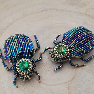 Skarabeusz bross - ékszer - kitűző és bross - Meska.hu