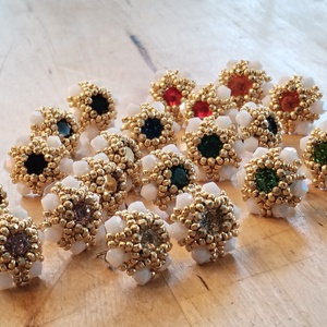 Pötty kristályos fülbevaló  - ékszer - fülbevaló - pötty fülbevaló - Meska.hu