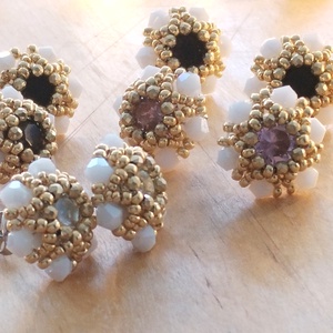 Pötty kristályos fülbevaló  - ékszer - fülbevaló - pötty fülbevaló - Meska.hu