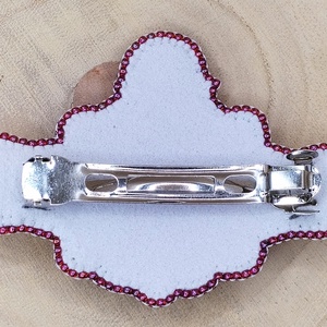 Rózsakvarc francia csat - ruha & divat - hajdísz & hajcsat - hajcsat & hajtű - Meska.hu