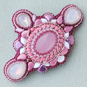 Rózsakvarc francia csat - ruha & divat - hajdísz & hajcsat - hajcsat & hajtű - Meska.hu