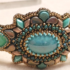 Türkiz-bronz hajráf - Meska.hu