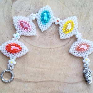 Cukorka színű karkötő  - ékszer - karkötő - gyöngyös karkötő - Meska.hu