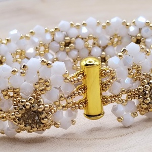 Kaptár karkötő - ékszer - karkötő - gyöngyös karkötő - Meska.hu