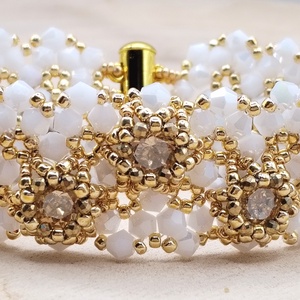 Kaptár karkötő - ékszer - karkötő - gyöngyös karkötő - Meska.hu