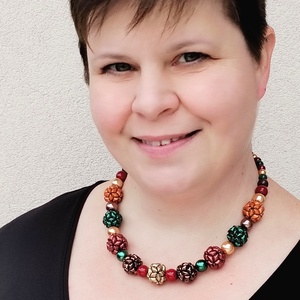 Őszi bogyós nyaklánc  - ékszer - nyaklánc - bogyós nyaklánc - Meska.hu