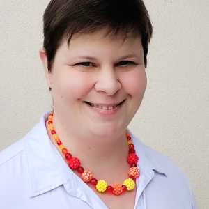 Tüzes naplemente bogyós nyaklánc  - ékszer - nyaklánc - bogyós nyaklánc - Meska.hu