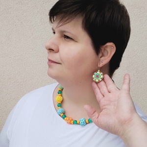 Tavaszváró vidám fülbevaló - ékszer - fülbevaló - lógó fülbevaló - Meska.hu