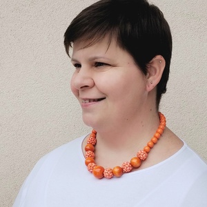 Narancssárga fa - gyöngybogyós nyaklánc - ékszer - nyaklánc - bogyós nyaklánc - Meska.hu