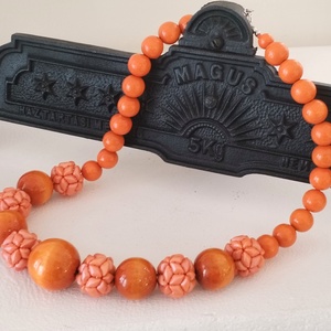 Narancssárga fa - gyöngybogyós nyaklánc - ékszer - nyaklánc - bogyós nyaklánc - Meska.hu