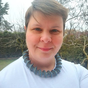 kék-bronz nyakék - ékszer - nyaklánc - statement nyaklánc - Meska.hu