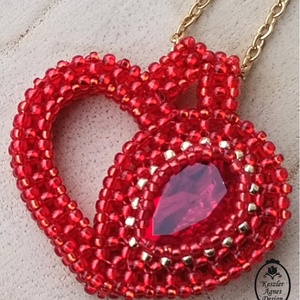 Szív medál  - ékszer - nyaklánc - medál - Meska.hu