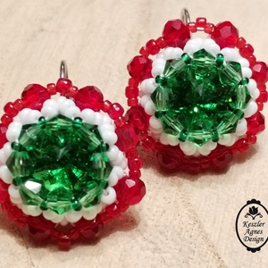 Trikolór kristályos fülbevaló, nemzeti színű fülbevaló , Ékszer, Fülbevaló, Lógó fülbevaló, Gyöngyfűzés, gyöngyhímzés, MESKA