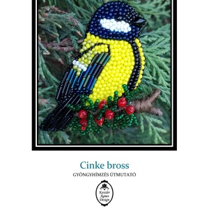 DIY-Tutorial - gyöngyhímző útmutató, hímzett cinke bross - Meska.hu