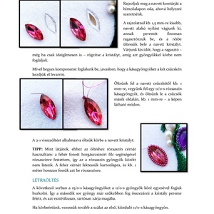 Virágcsokor bross gyöngyhímzési útmutató, ametisztes és kristályos hímzett bross PDF leírás - diy (csináld magad) - fűzésminták - Meska.hu